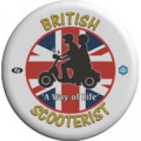 British Scooterists Pin Badge (Design 1)
